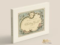 Personalized Vintage Style Wedding Guest Book in a Variety of Colors