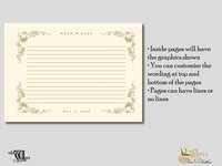 Personalized Vintage Style Wedding Guest Book in a Variety of Colors