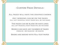 Personalized Vintage Style Wedding Guest Book in a Variety of Colors