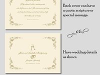 Personalized Vintage Style Wedding Guest Book in a Variety of Colors