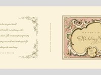 Personalized Vintage Style Wedding Guest Book in a Variety of Colors