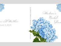 Custom Blue Hydrangea Bridal Shower Guest Book - Messages, Advice, Addresses, Gifts