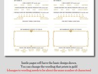 Wedding Guest Book with Mad Libs Pages - Personalized Vintage Style Prompted GuestBook