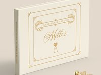 Wedding Guest Book with Mad Libs Pages - Personalized Vintage Style Prompted GuestBook