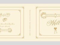 Wedding Guest Book with Mad Libs Pages - Personalized Vintage Style Prompted GuestBook