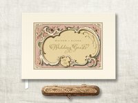 Personalized Vintage Style Wedding Guest Book in a Variety of Colors