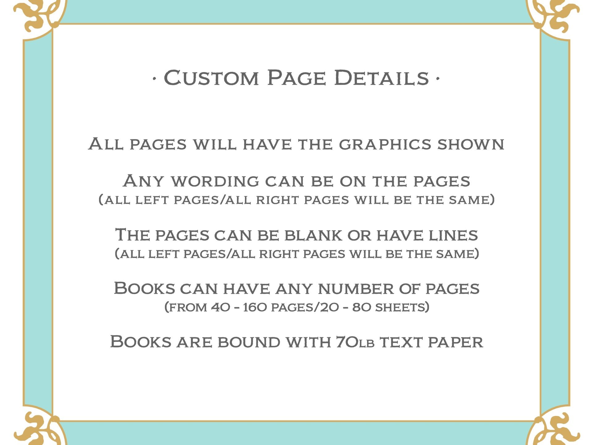 Personalized Wedding Guest Book - Vintage Blue & Ivory - Victorian Antique Design with Custom Pages