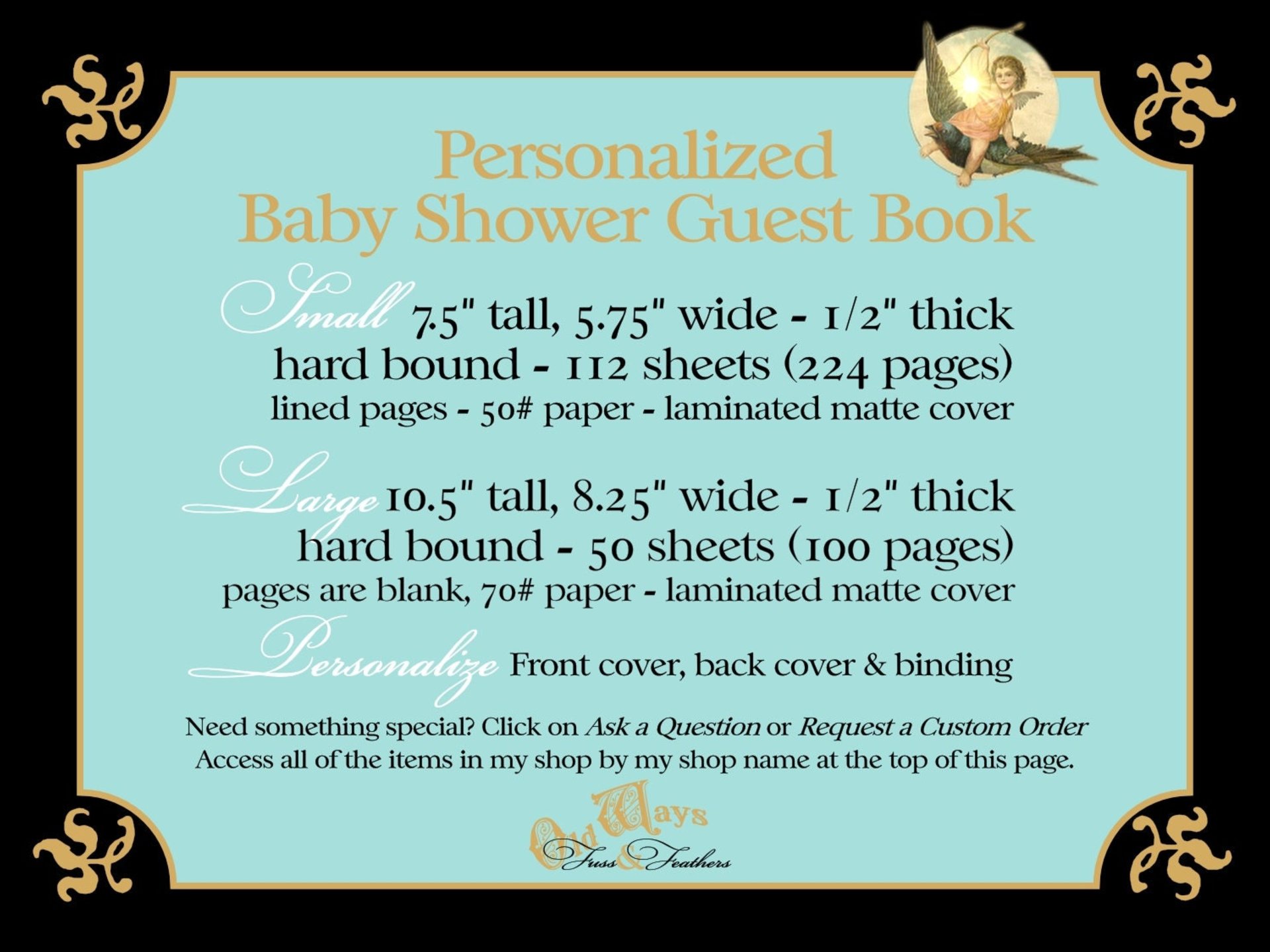 Nautical Baby Shower Guest Book - Sailboat or Anchor - Personalized Vintage Style