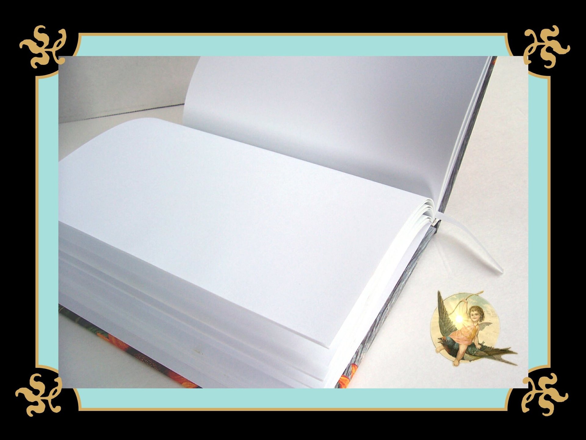 Classic Men's Blank Page Book in Black  - Personalized Freeform Journal or Sketchbook