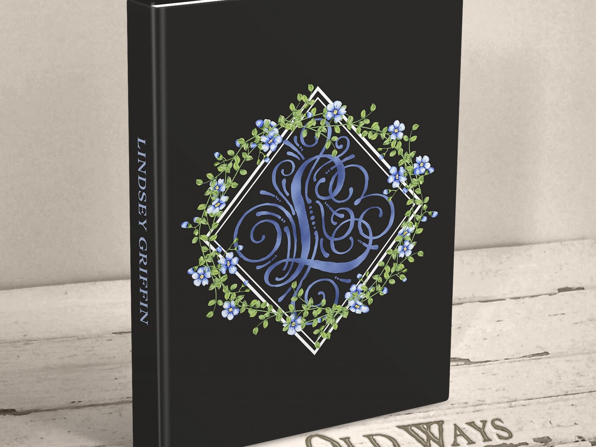 Forget Me Not Journal - Personalized, Monogram Initial - Lined Writing Journal