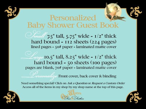 Storybook Baby Shower Guest Book - Vintage Beatrix Potter - Personalized
