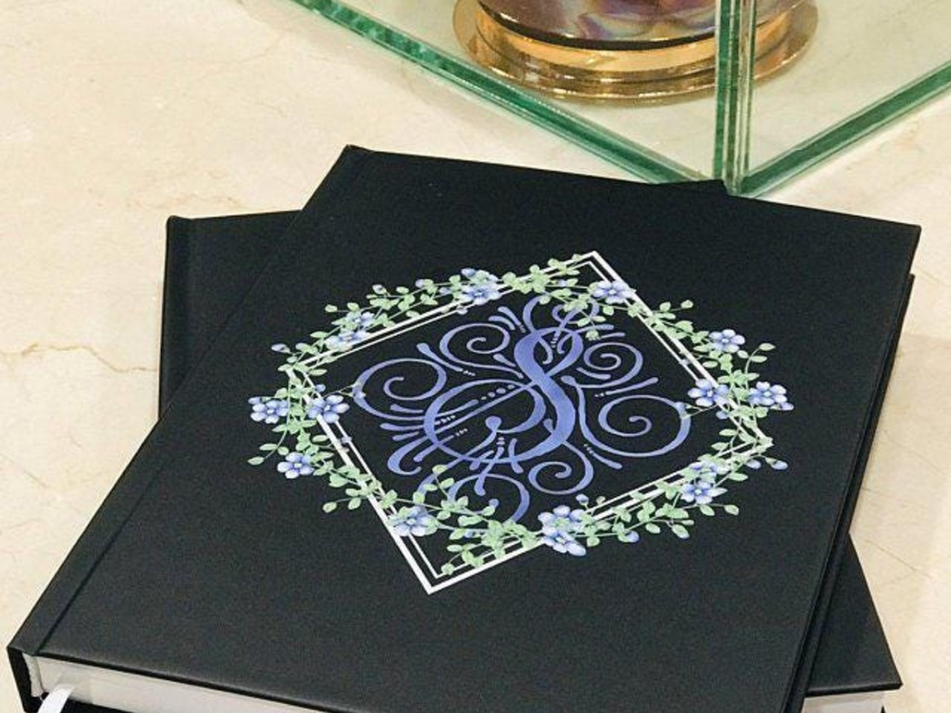 Forget Me Not Journal - Personalized, Monogram Initial - Lined Writing Journal